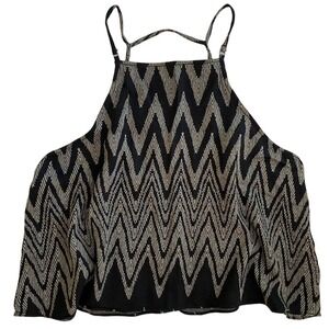 Urban Outfitters Silence + Noise Women's Cropped Tank Top Small Aztec Flowy